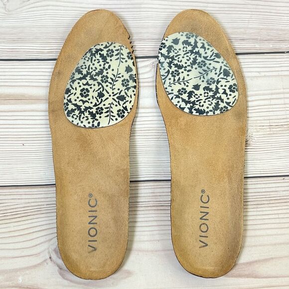 Vionic ZINAH Slip On Sneaker Womens 8 Black Leather Suede Casual Orthotic Shoes - Picture 11 of 15